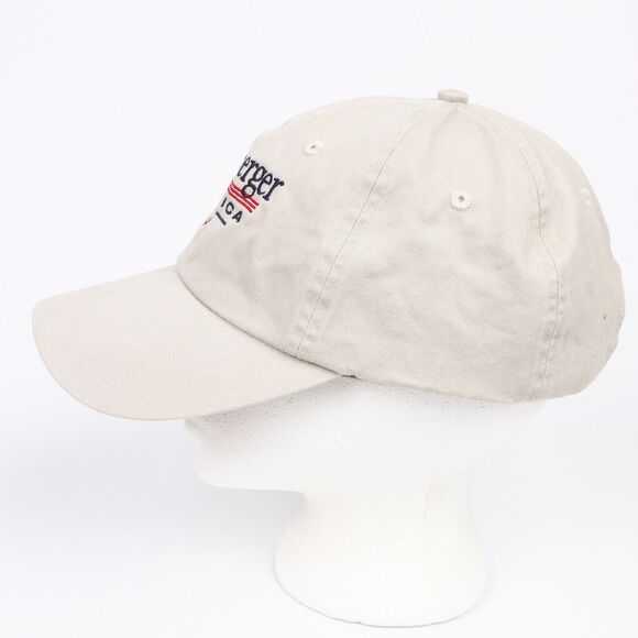 Longaberger America Embroidered Logo Packable Strapback Ball Cap Hat Beige - Picture 7 of 9